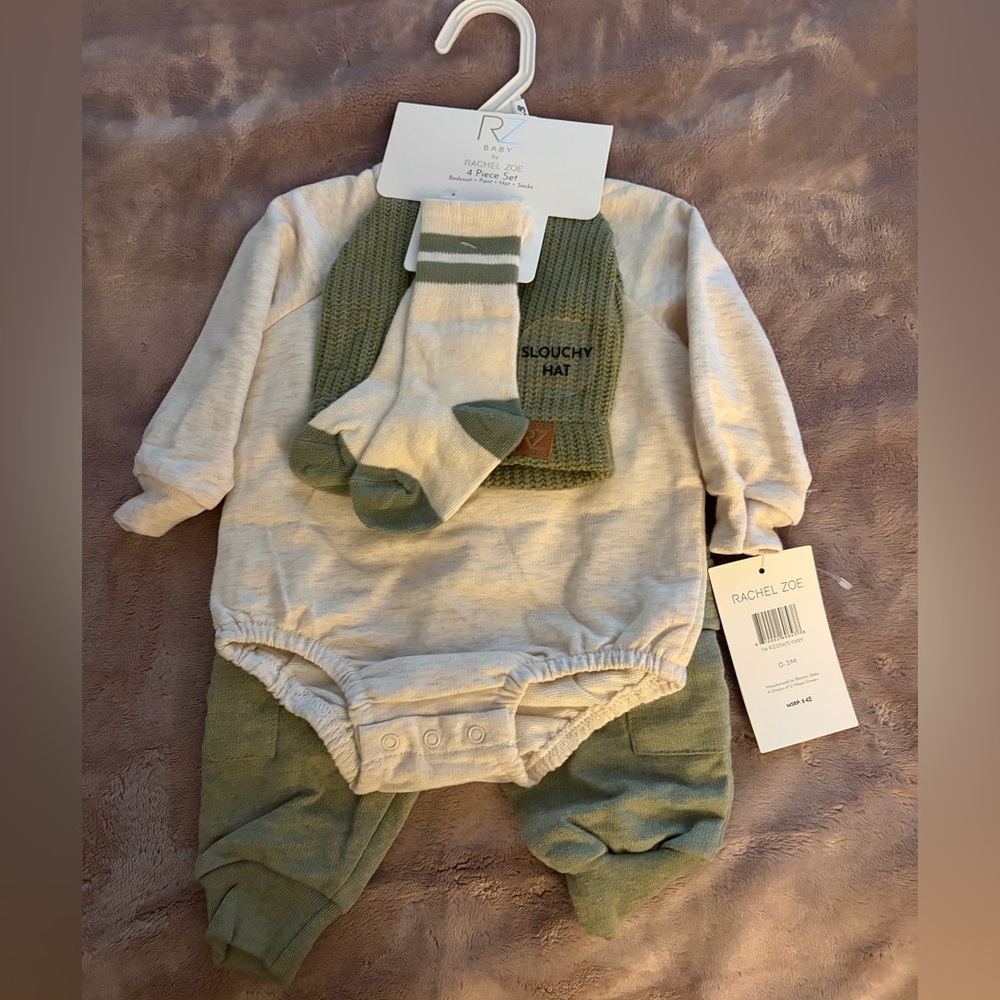 Rachel Zoe NWT 4PC Set of Sweatpants, Socks, Hat & Pants